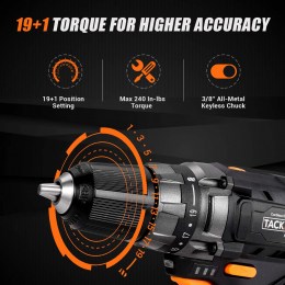 Taladro Inalámbrico de 12V-24 piezas y bolsa de herramientas TACKLIFE9